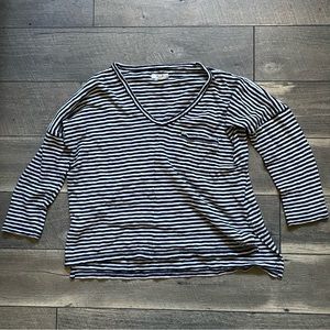Madewell || Black and White Soft Striped Top